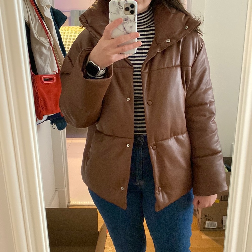 Bagatelle faux leather puffer
